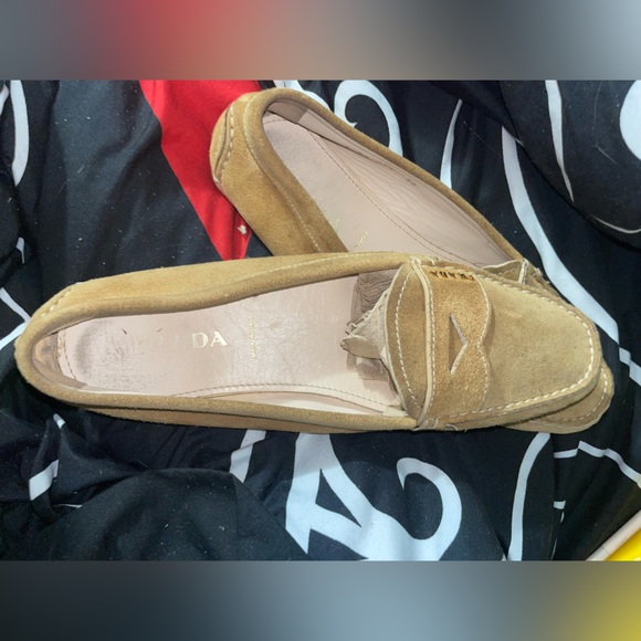 Prada Suede Moccasin Style Flats - Picture 5 of 6
